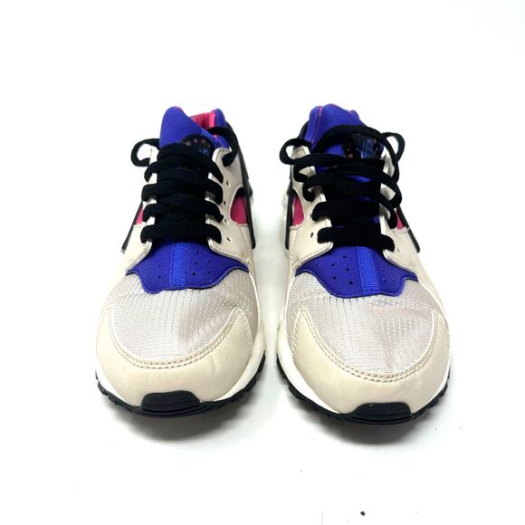 Nike size 6.5 Youth Pink Purple Huarache Lace Up Sneakers‎ Running Casual School - Picture 8 of 8